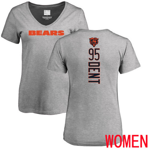 Chicago Bears Ash Women Richard Dent Backer V-Neck NFL Football #95 T Shirt->->Sports Accessory